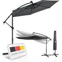 Juskys Parasol Brésil - 3.0 m - Gris foncé