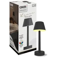 Calex Lampe de table Lucca 5 W avec LED intégrée, éclairage RGB + 2700 K, pour l'extérieur (IP44), recharge USB-C