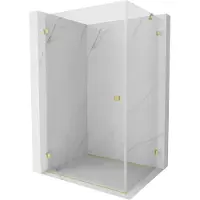 Mexen Lunar-B cabine de douche pivotante gauche 95 x 90 cm, transparent, or brossé - 832-095-090-55-00-L