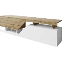 HABITAT ET JARDIN Meuble TV ALISON – blanc / wotan