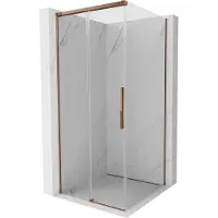 Mexen Rox cabine de douche coulissante 95 x 95 cm, transparent, or rose - 8C2-095-095-60-00