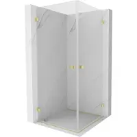 Mexen Cabine de douche pivotante Lunar-B Duo 75 x 75 cm, transparent, or brossé - 832-075L-075P-55-00