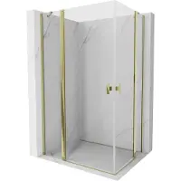 Mexen Mist Duo cabine de douche pivotante 100 x 70 cm, transparent, dorée - 8A4-100-070-50-00