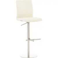 CLP Tabouret de bar Cadiz similicuir acier inoxydable