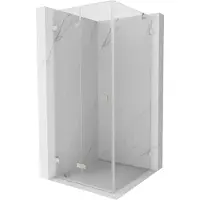 Mexen Lunar-F cabine de douche pliante gauche 95 x 80 cm, transparent, nickel brossé - 836-095-080-97-00-L