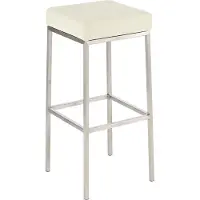 CLP Chaise de bar DS35899, acier inoxydable - Couleur crème