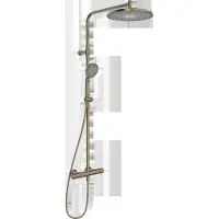 Hansa aurelia - doucheset met thermostaat, diameter 30 cm, 3 jets, geslepen brons