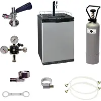Ich-zapfe Ensemble complet Tireuse a biere, Kegerator (bar à bière) - Incl. colonne biere et robinet compensateur, KEG: sans