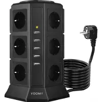 Voomy Multiprise - 12 prises - USB -