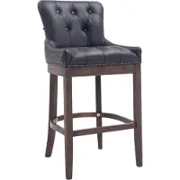 CLP Tabouret de bar Lakewood cuir véritable, antique