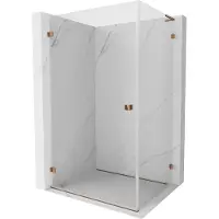 Mexen Lunar-B L cabine de douche pivotante gauche 95 x 80 cm, transparent, or rose - 832L-095-080-60-00-L