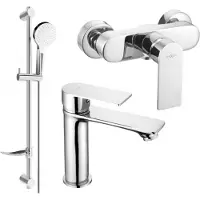 Mexen Royo DF05 Ensemble de mitigeurs de lavabo et de douche avec accessoires, chrome (72204DF05-00)