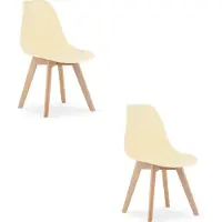 Leobert Chaise - - Kito - Crème - 46 X 54,5 X 80 Cm - Lot De 2