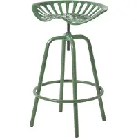 Homescapes Tabouret Vintage Vert Avec Siège De Tracteur Pivotant, 70 Cm