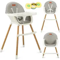 Momi Chaise de salle à manger REKI gris