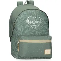 Joumma Bags Sac à dos d'école Pepe Jeans Coralie, vert, avec compartiment pour ordinateur portable, 6022441