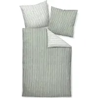 Janine linge de lit DAVOS castor BL 135x200 cm vert housse de couette