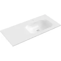 Mexen Vela lavabo encastré à droite 101 x 46,5 cm, blanc mat - 25231001P