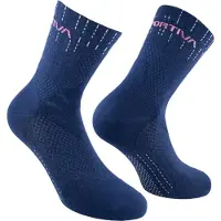 La Sportiva Chaussettes Swift Trail, course en montagne, unie, chaussettes, B46P13 Night Sky/Rosebay, XL -