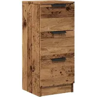 vidaXL Sideboard imitation vieux bois 30x30x70 cm Bois composite
