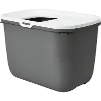 Savic Hop In Cat Litter Box Argenté
