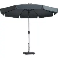 Madison Parasol Flores Luxe 300 cm Rond Gris