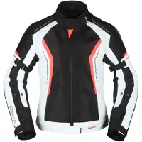 Modeka Khao Air Lady Veste textile femme noir / gris clair / rouge 40