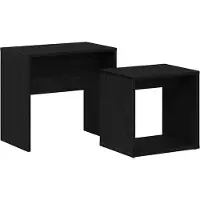 vidaXL Tables basses 2 pièces noir imitation chêne Bois composite