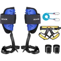 Vevor Griffe Élagage Charge 159 kg Grimpette Élagage Hauteur Réglable 40-49,5 cm Crampons d'Escalade d'Arbres Éperons Escalade Acier pour Cueillette de Fruits