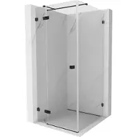 Mexen Lunar T cabine de douche à battant gauche 110 x 110 cm, transparent, noir - 834T-110-110-70-00-L