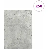 vidaXL : Plaques de décoration, 50 pièces, couleur gris béton, dimensions 15 x 21 x 0,27 cm, matériau composite bois