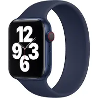 Apple Bracelet solo en silicone pour Watch | 44/45/46/49 mm - Taille 12 - Bleu marine foncé