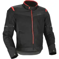 Acerbis Ramsey Vented 2.0, veste en textile ,Noir/Rouge ,XL
