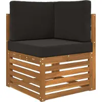 vidaXL Coussin De Canapé D'extérieur 3 Pcs Noir Polyester