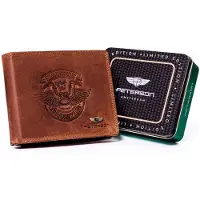 Peterson Portefeuille homme en cuir nubuck non cousu -