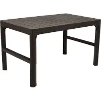 Keter Table de jardin Lyon - 116 x 71 x 40 - 65 cm - marron