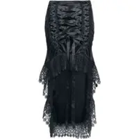Sinister Jupe mi-longue Gothic de - Jupe Gothique - XS - 4XL - pour Femme - noir - Taille S