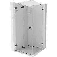 Mexen Lunar-F cabine de douche pliante gauche 90 x 90 cm, transparent, noire - 836-090-090-70-00-L