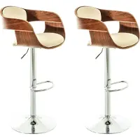 CLP lot de 2 tabourets de bar Kingston en similicuir