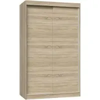 Top E Shop Cdf Armoire Coulissante Iga 120 Cm Porte Avec Barres Muntin Chêne Sonoma