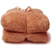 Unique living Plaid Unique Living Teddy Sandstone Orange Clair-150 x 200 cm