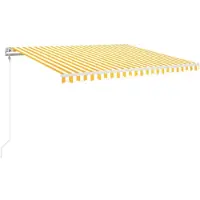 vidaXL Store automatique avec LED & capteur de vent 400x350 jaune/blanc