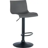 CLP Tabouret de bar Branford, réglable en hauteur et pivotant à 360°, gris, en plastique