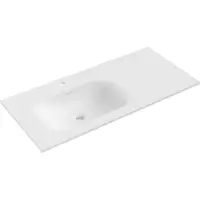 Mexen Vela lavabo encastré à gauche 101 x 46,5 cm, blanc mat - 25231001L