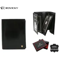 Rovicky Grand portefeuille en cuir pour homme -