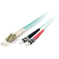 Equip - Cordon de raccordement - LC multi-mode (M) pour ST multi-mode (M) - 2 m - 2 m - fibre optique - duplex - 50 / 125 microns - OM3 - turquoise