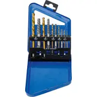 Bgs Jeu d'extracteurs de vis & forets à gauche HSS nitruré au titane 2 - 7,5 mm 10 pces - 6780