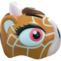 Crazy Safety Casque de Vélo av. Lumière - Giraffe - Brown - - 49-55 cm - Casque de Vélo