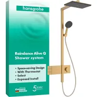 Hansgrohe Showerpipe Raindance Alive Q 210/340 2jets avec thermostat BBR, 1 pièce.