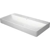 Duravit DuraSquare lavabo sans trop-plein 1 trou de robinetterie 100x47cm avec valve d'évacuation et cache en céramique blanc 2353100041